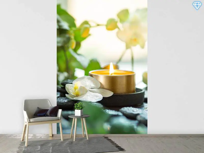 Wall Mural Photo Wallpaper Zen Orchid And Candle