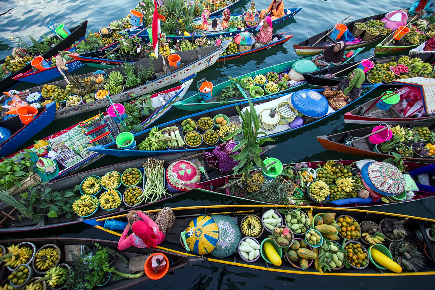 Fototapet Banjarmasin Floating Market