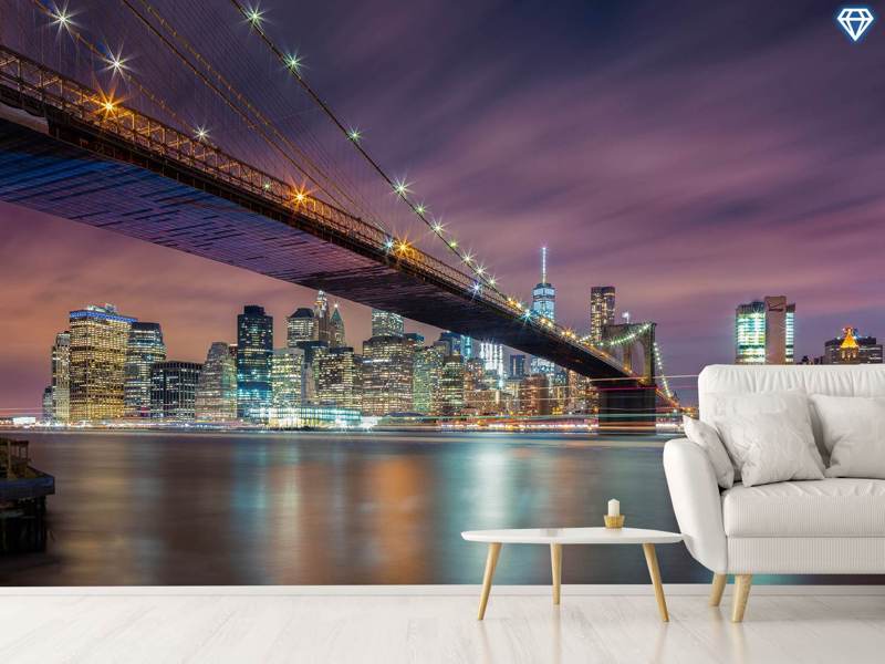 new york bridge at night wallpaper