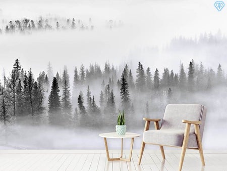 Wall Mural Photo Wallpaper Foggy Forest