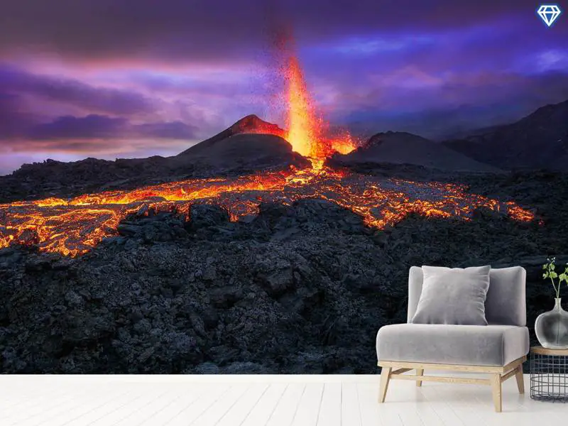 Fotomurale Fire At Blue Hour