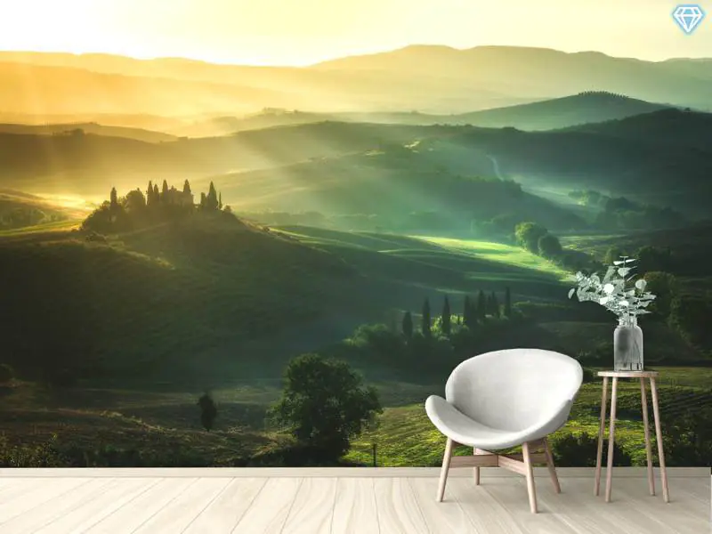 Wall Mural Photo Wallpaper Tuscany - Val DOrcia Sunrise