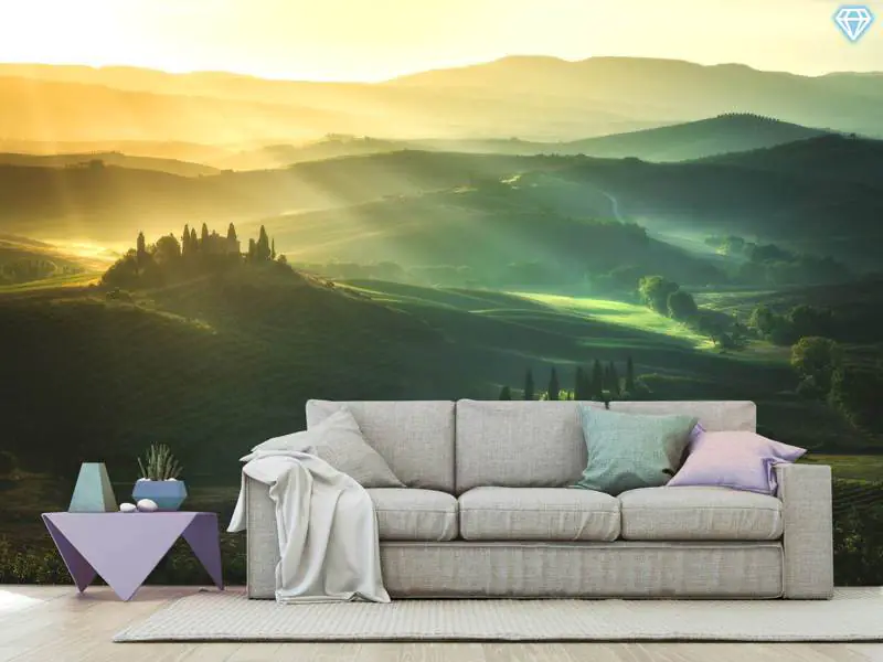 Valokuvatapetti Tuscany - Val DOrcia Sunrise