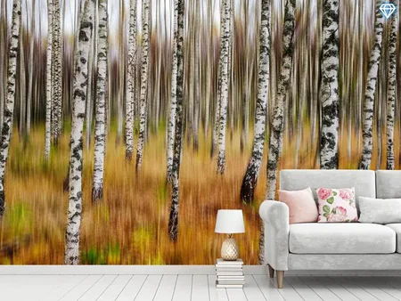Wall Mural Photo Wallpaper 3D Birches