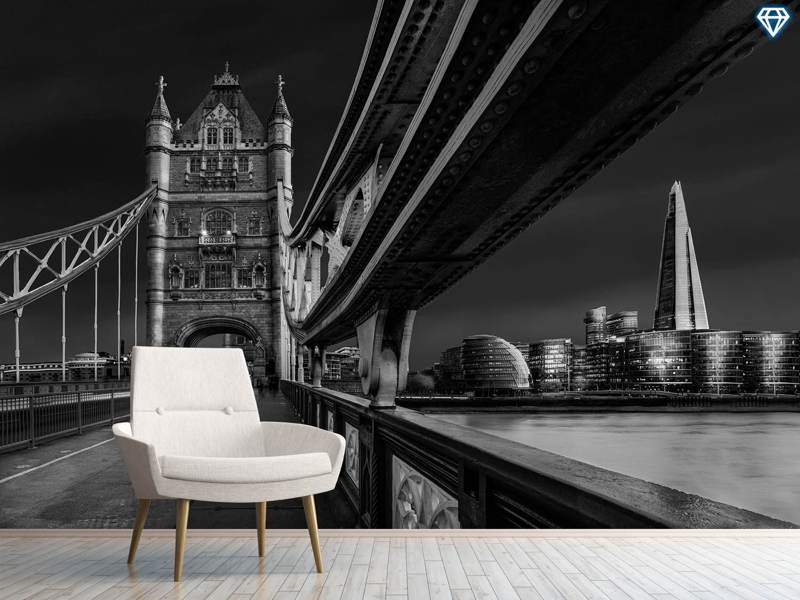 london skyline black and white wallpaper