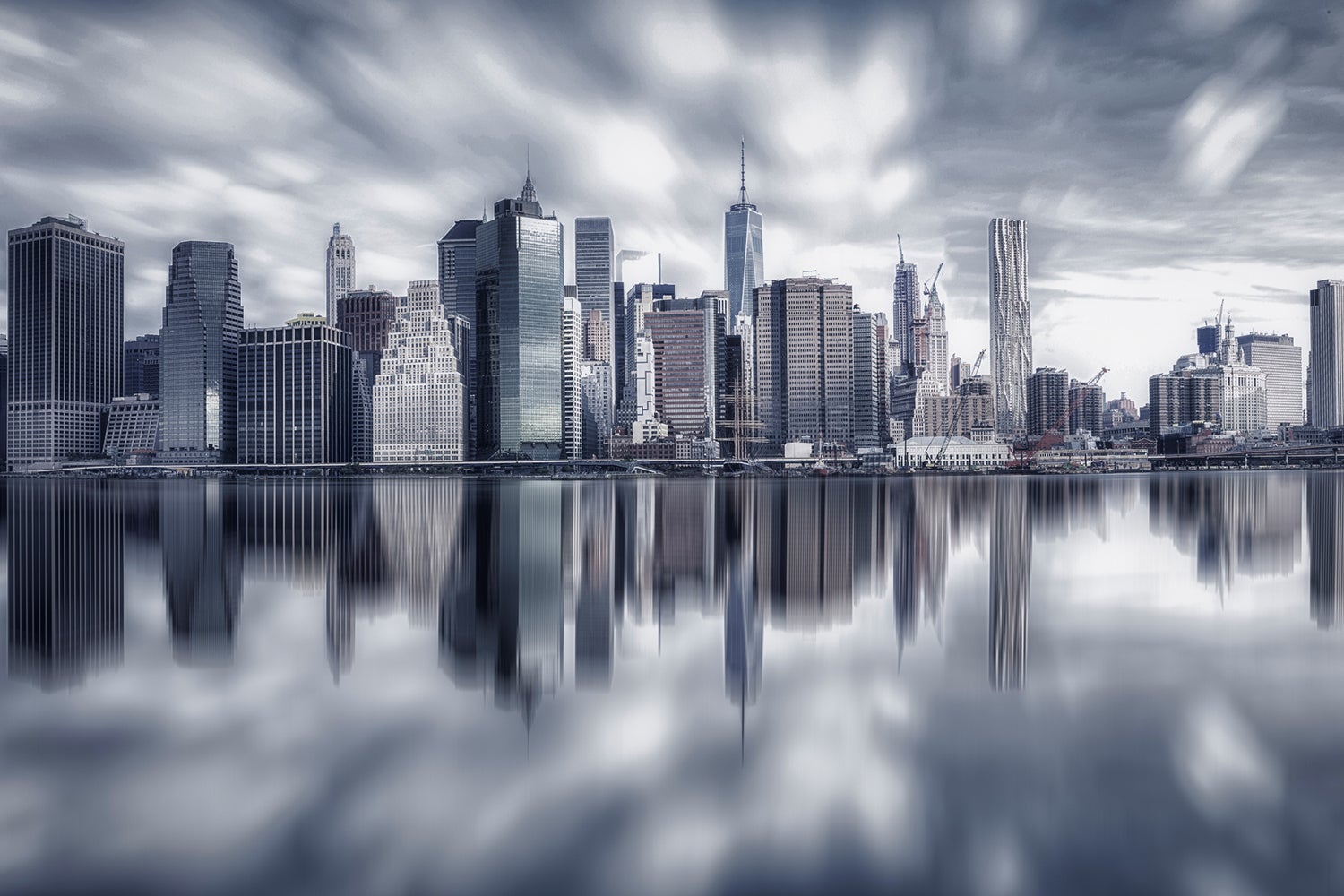 Wall Mural New York City Panorama black & white 