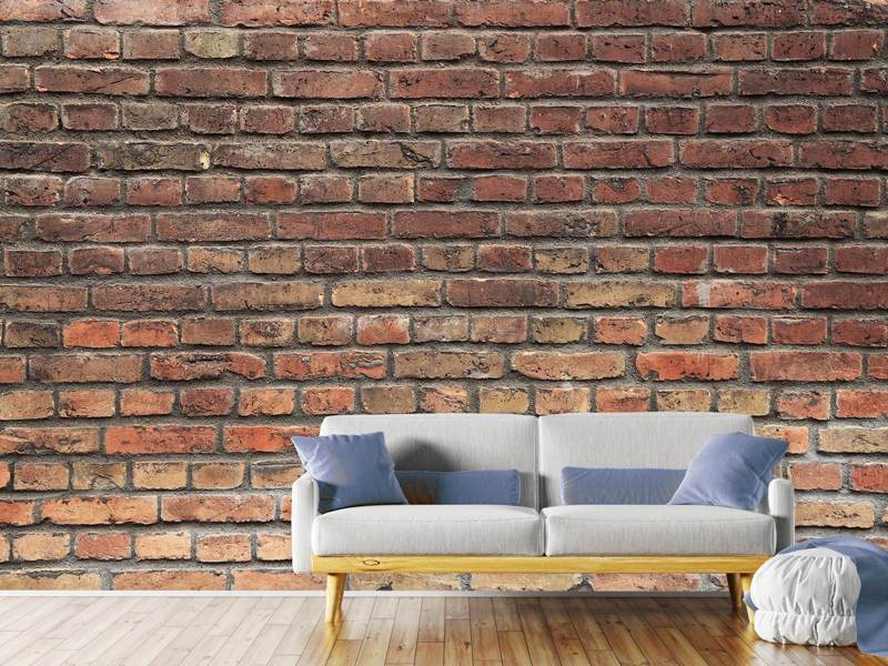 Fotobehang Brown Brick Wall