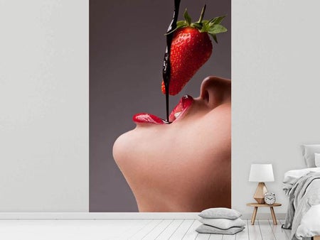 Papier peint photo Baiser aux fraises