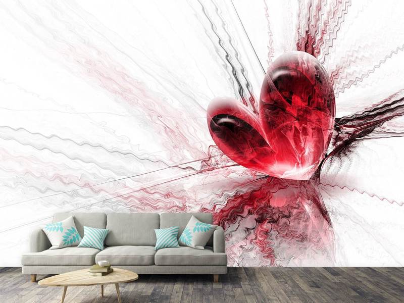 Wall Mural Photo Wallpaper Heart Reflection