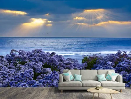 Fotobehang Lavender And Sea