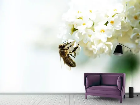 Wall Mural Photo Wallpaper The Bumblebee And The Flower
