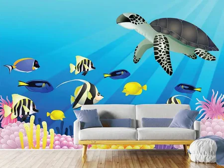Wall Mural Photo Wallpaper Children`s Underwater World