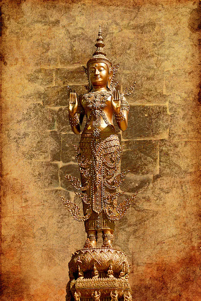Fototapete Goldene Buddha-Statue