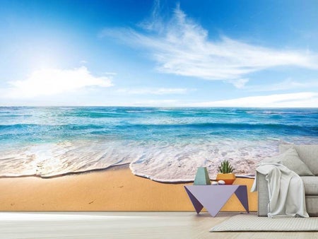 Papier peint photo Vagues dans le sable