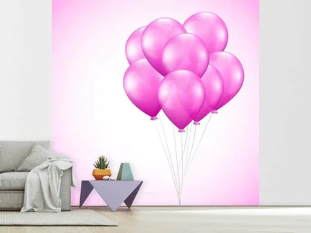Fotobehang Pink Balloons