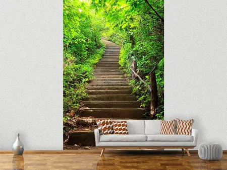 Papier peint photo Escaliers en bois