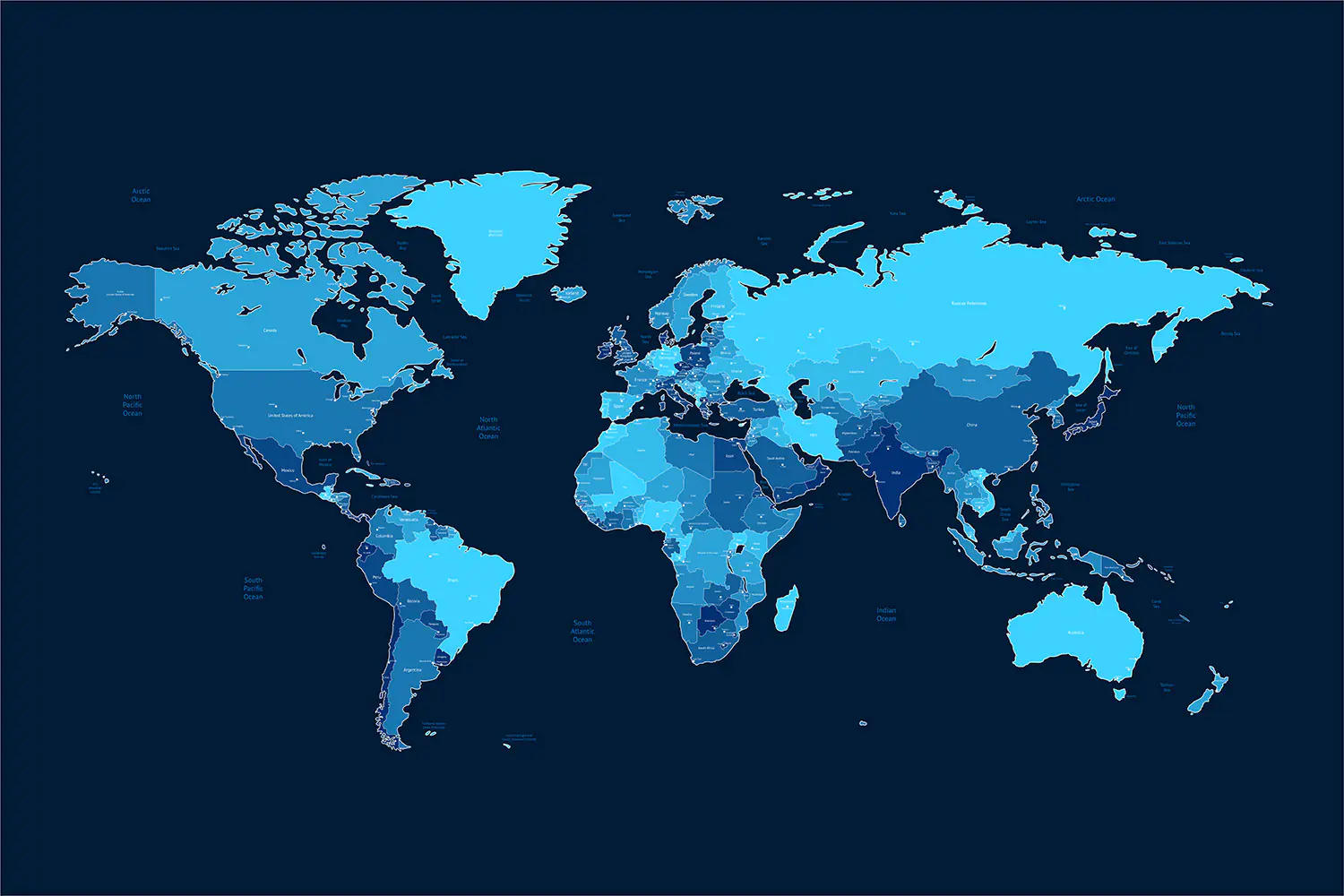 Fotomurali di Mappa del mondo