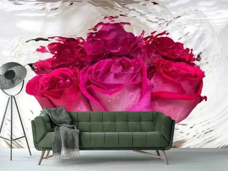 Wall Mural Photo Wallpaper The Rose Reflection
