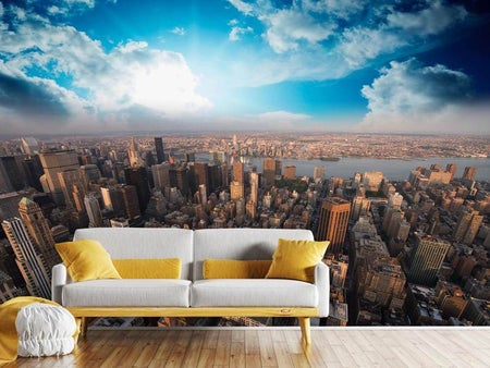 Fototapete Skyline Über den Dächern von Manhattan