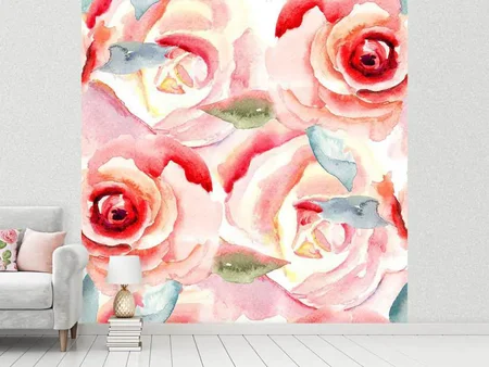 Papier peint photo Peinture de roses