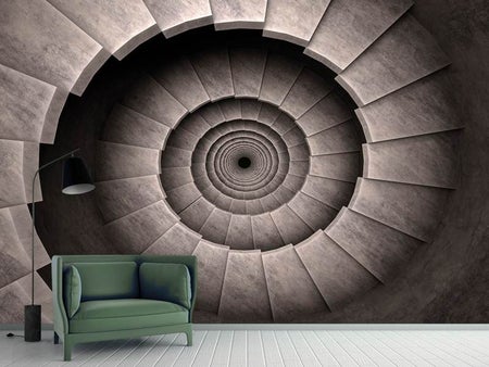 Wall Mural Photo Wallpaper Stone Spiral Staircase