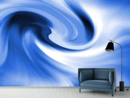 Wall Mural Photo Wallpaper Abstract Blue Wave