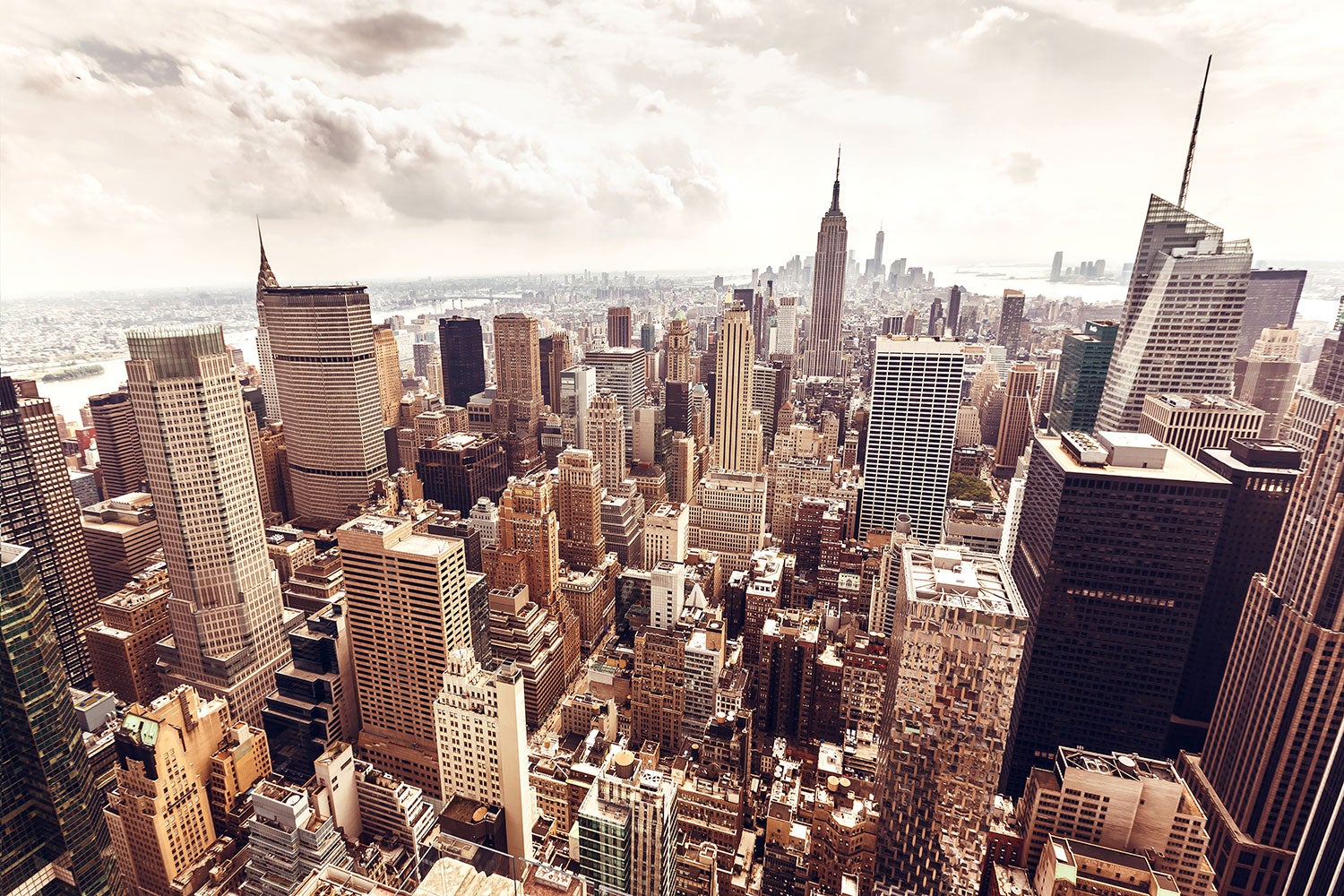 Fotomurale Skyline sui tetti di Manhattan