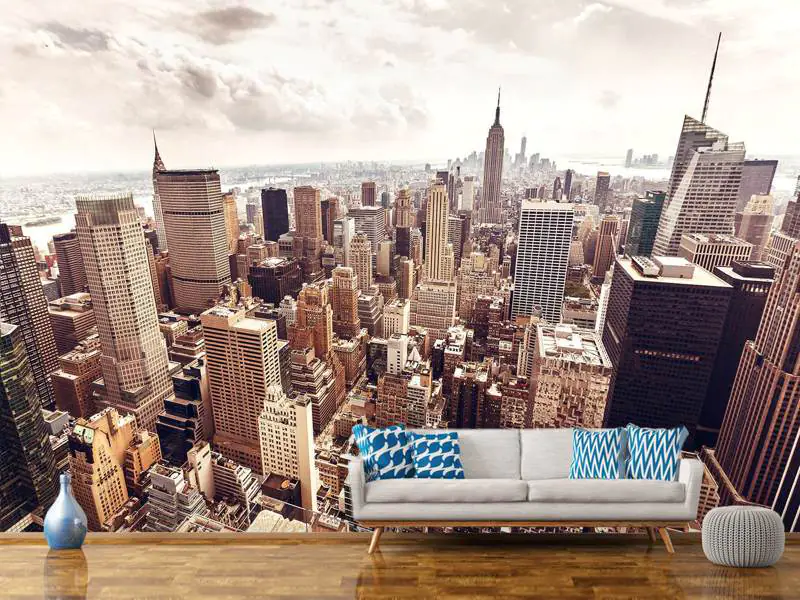 Fototapete Skyline Über den Dächern Manhattans