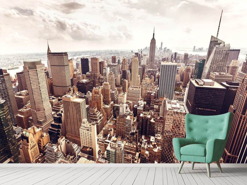 Fototapete Skyline Über den Dächern Manhattans