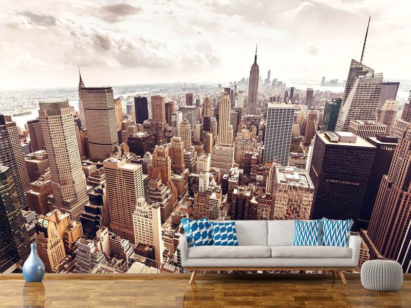 Papier peint photo Skyline sur les toits de Manhattan