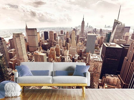 Wall Mural Photo Wallpaper Skyline Over The Roofs Of Manhattan