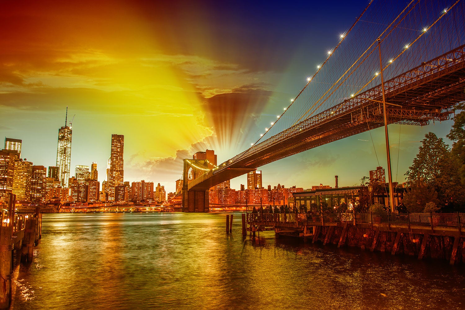 Fototapete Skyline Brooklyn Bridge NY - Jetzt Bestellen!