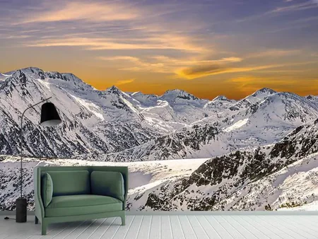 Wall Mural Photo Wallpaper Sunset In The Mountains
