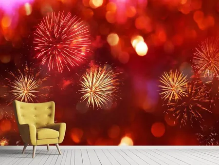 Wall Mural Photo Wallpaper Colorful Fireworks