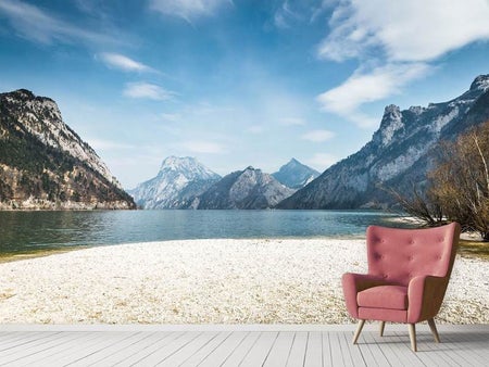 Papier peint photo Le lac de montagne idyllique