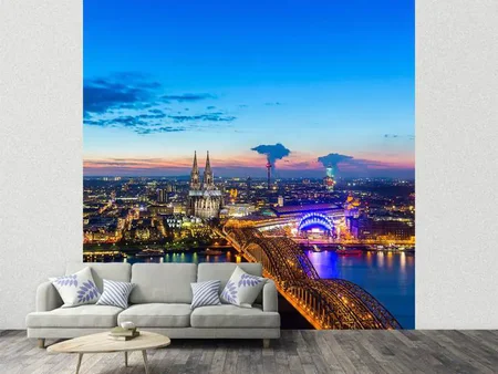 Fotomurale Skyline da un attico a Colonia