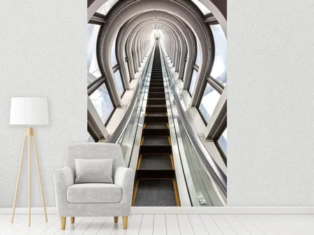 Fotobehang Futuristic Escalator