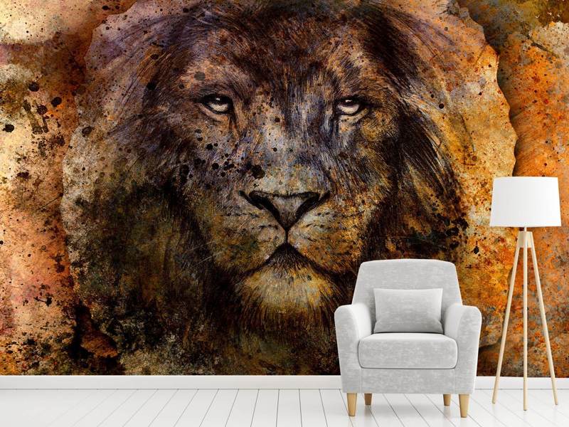 Wall Mural Photo Wallpaper Portrait Of A Lion