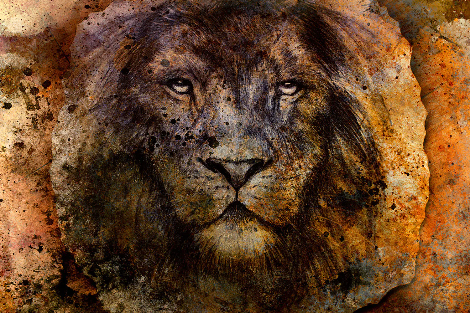Valokuvatapetti Portrait Of A Lion