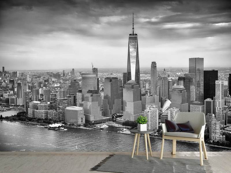 Wall Mural Photo Wallpaper Skyline Black And White Photography New York