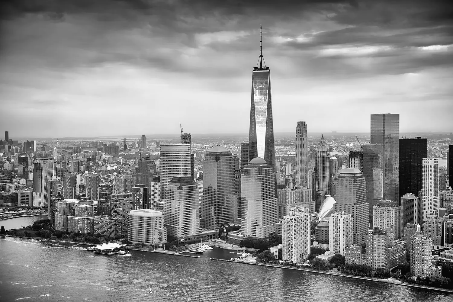 Valokuvatapetti Skyline Black And White Photography New York