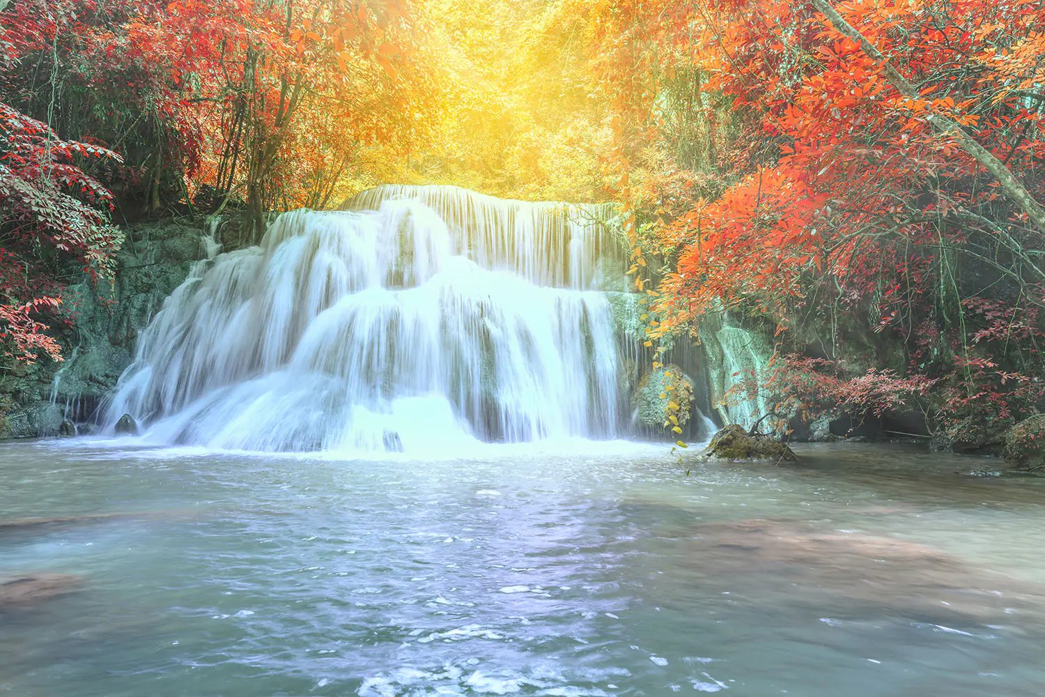 Fototapet Waterfall In Light